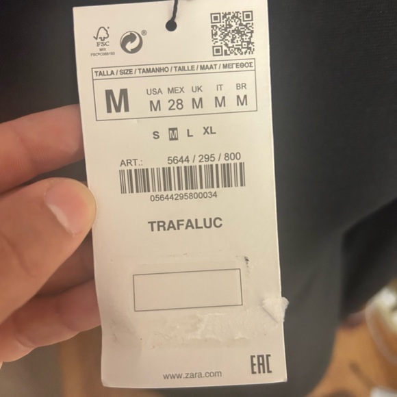 Zara Trafaluc Womens Long Sleeve Crew Neck Fitted Dress - Picture 7 of 8